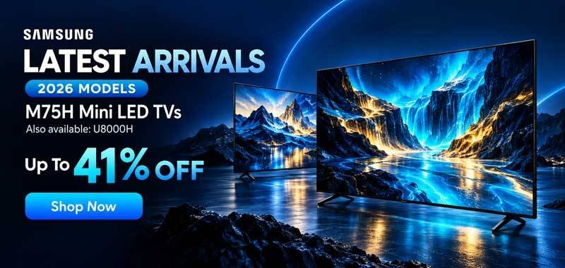 Home 1 Samsung Banner 2026 TVs