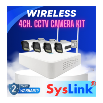 SysLink Fully Wireless DIY CCTV Camera Kit (4 Channels)