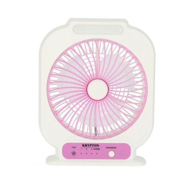 Krypton Rechargeable 8 Inch Mini Table Fan With Light – Knf222