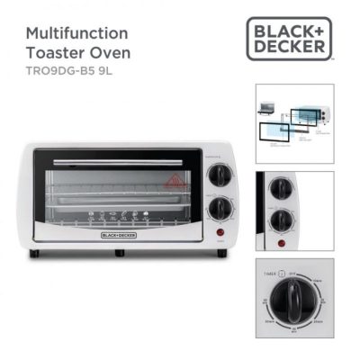 Black+Decker 9L Double Glass Multifunction Toaster Oven – Tro9Dg-B5