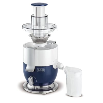 Black & Decker Compact Centrifugal Juice Extractor, 1000 Watt – Blue and White – JE350-B5