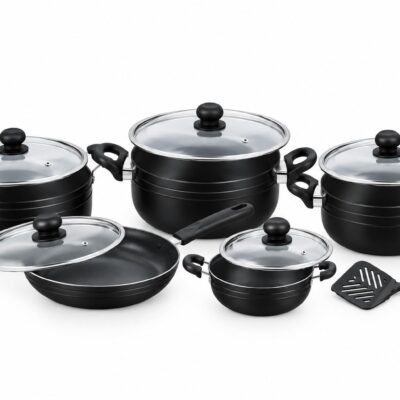 WIPRO 11pcs Cookware Set with Stainless Steel Lid – WP-GSS11PCS | Premium & Elegant Non-Stick Cookware Set