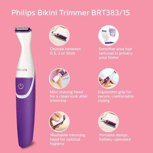 Philips Essential Bikini Trimmer - BRT383 | Safe & Smooth Grooming for Sensitive Areas 3 Philips Essential Bikini Trimmer