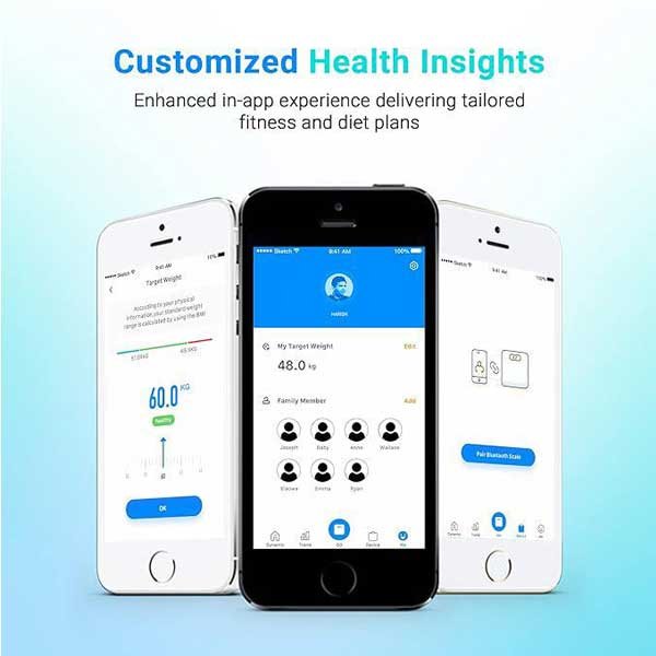 Smart Digital Bluetooth Scale | Bluetooth Body Weight Scale, Digital Body Composition Scale, Smart Bathroom Scale, App Connected Weighing Scale 2 Smart Digital Bluetooth Scale