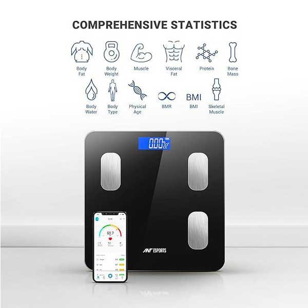 Smart Digital Bluetooth Scale | Bluetooth Body Weight Scale, Digital Body Composition Scale, Smart Bathroom Scale, App Connected Weighing Scale 5 Smart Digital Bluetooth Scale