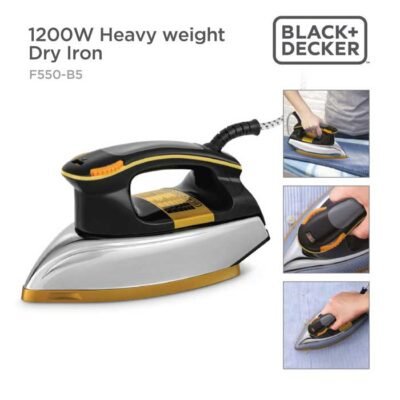 BLACK+DECKER Heavy Dry Iron – F550-B5 | Powerful Pressing for Effortless Garment Care