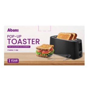 Abans 4 Slice Pop Up Toaster - FT4004-T-BW