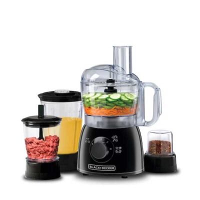 Black+Decker 400W Food Processor with Blender, Mincer & Grinder – FX400BMG-B5 – Ultimate Kitchen Power & Versatility