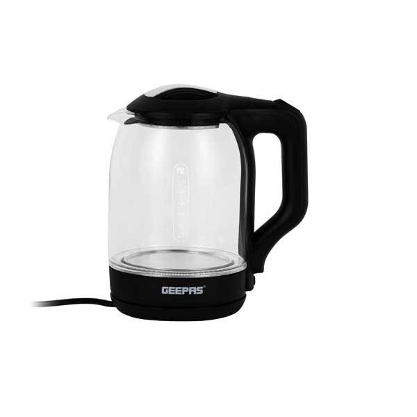 Geepas 1.8L Glass Electric Kettle - GK9901N - Powerful Elegant Boiling Performance 1 Geepas 1.8L Glass Electric Kettle