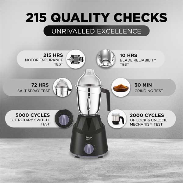 Preethi Mixer Grinder Galaxy Plus 750 Watt - MG-250 | Powerful 4 Jar Mixer Grinder with Super Extractor Juicer Jar 7 Preethi Mixer Grinder Galaxy Plus