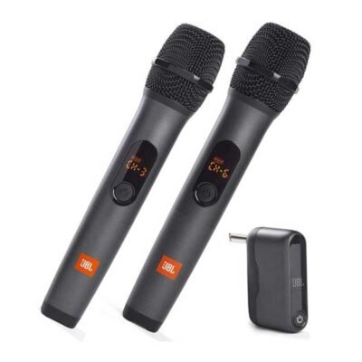 JBL Wireless Microphone Set | Powerful Clear Sound Dual Mic Karaoke System for Events and Home Use