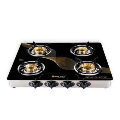 Mitshu 4 Burner Gas Hob Stainless Steel -MGS BISS403 – Ultimate Premium Cooking Power