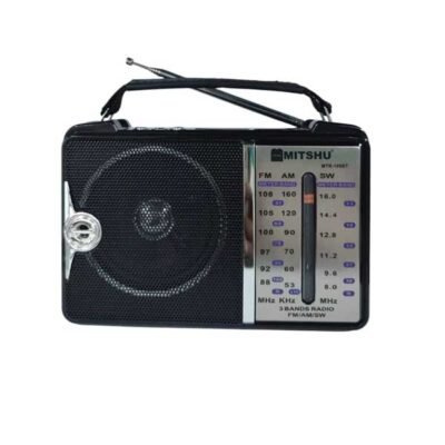 Mitshu 3 Band Radio with Bluetooth – MTR-186BT | Portable Multi Function Audio System with FM AM SW USB TF Support