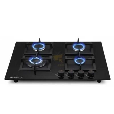 Mitshu 4 Burner Glass Top Gas Hob MGS-BIG402 – Premium Powerful Built-In Cooking Solution