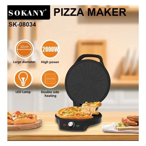 Sokany Pizza Maker - SK-08034 – Powerful Non-Stick Fast Cooking Performance 3 Sokany Pizza Maker - SK-08034 – Powerful Non-Stick Fast Cooking Performance - Image 3